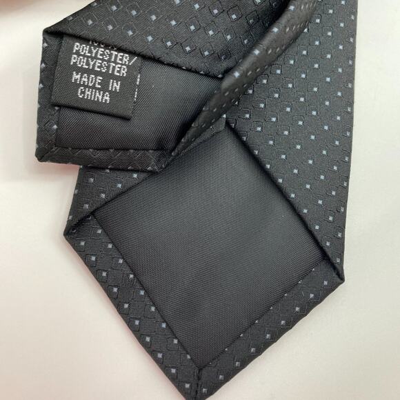 Calvin Klein Black Tiny Polka Dot Slim Neck Tie NEW Mens - Picture 6 of 6